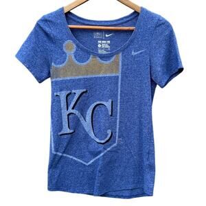 Kansas City Royals MLB Nike Woman's Athletic Cut blue shirt Size Small